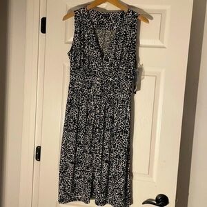 Nine West dress Animal Print Sleeveless Tribal MIDI dress